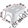Scară cu o treaptă plastic Platinum