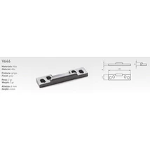 Placă de blocare din ABS, 49x11x4mm