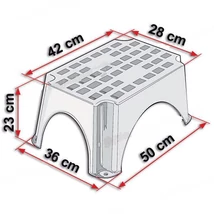 Scară cu o treaptă plastic Platinum