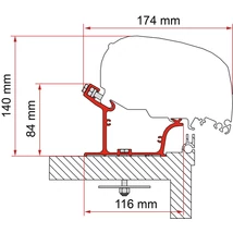 Adapter marchiza Fiamma acoperis