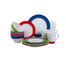 Set de vesela din melaminat Camp4 "BURANO" pentru 4 persoane