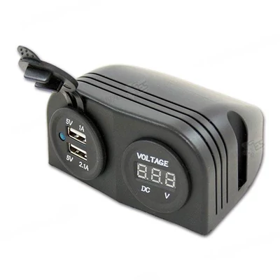 priza dubla usb si voltmetru