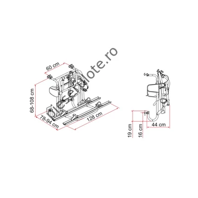 Fiamma Carry-Bike Motor Lift 77 pentru 2 până la 4 biciclete/2E-biciclete