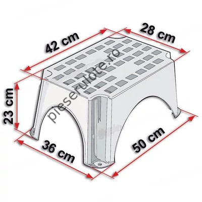 Scară cu o treaptă plastic Platinum