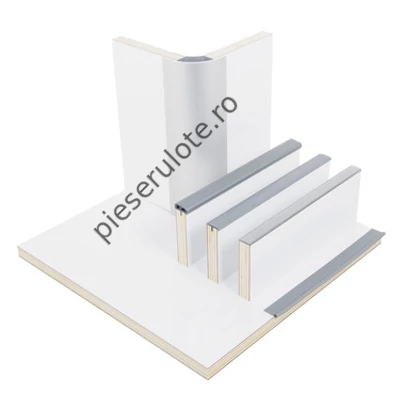 Placă de mobilier lucioasă - laminat HPL - alb