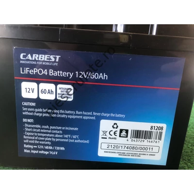 Baterie Carbest LiFePO4 60 Ah